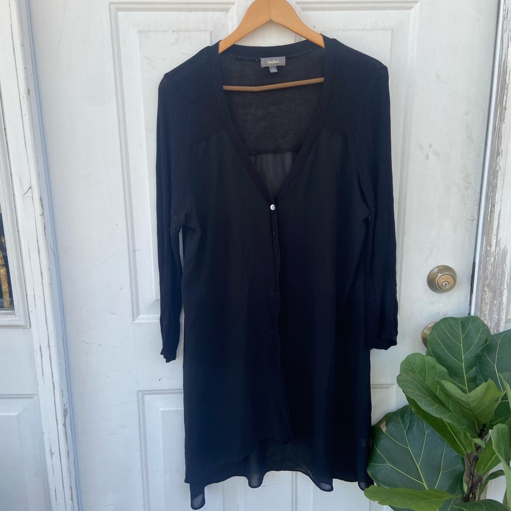 Button down long cardigan